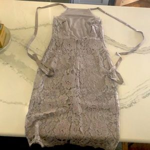 Purple gray lace dress